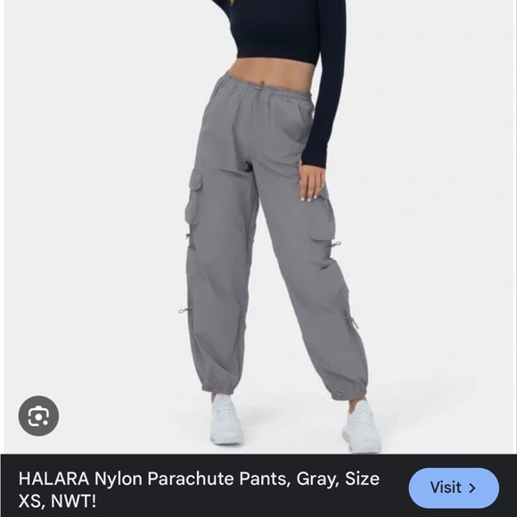 grey parachute jogger pants - Picture 2 of 2